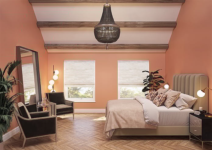 Glamour, Pink Dawn - Motorised Roman Blind - Image 8